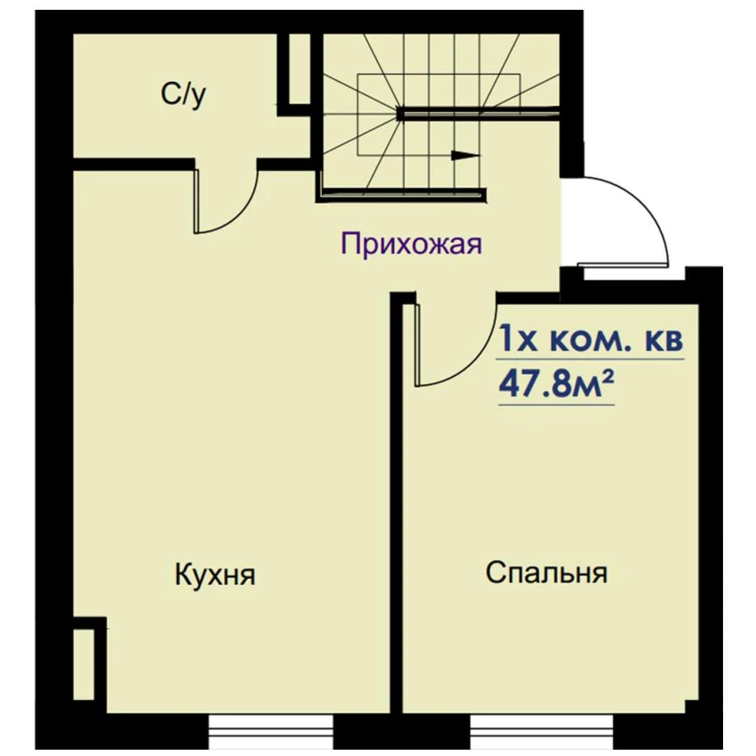 2-комн. квартира 95.6 м²  1/6 этаж | Жилой комплекс CHOSHTEPA GARDEN