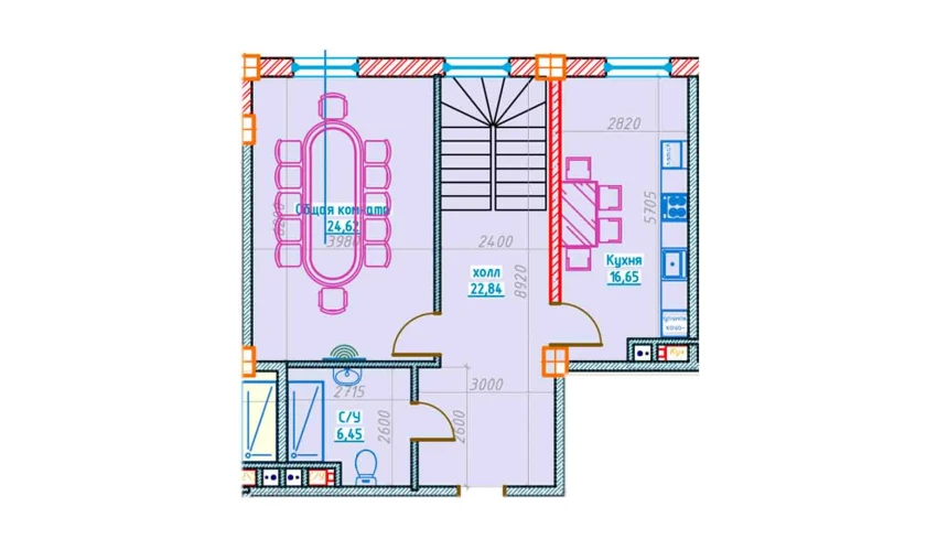 3-комнатная квартира 87.02 м²  1/13 этаж | Жилой комплекс Al-Qasr