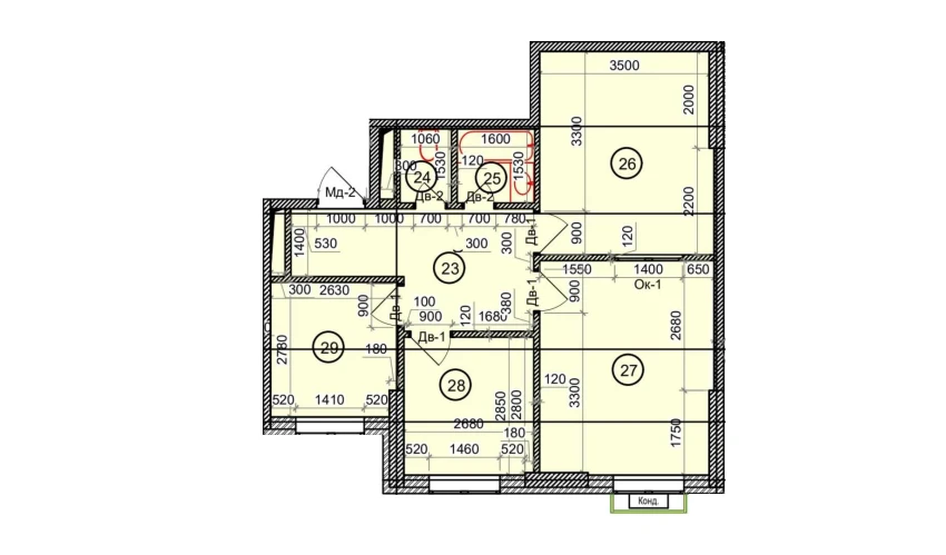 3-комнатная квартира 63.6 м²  9/9 этаж | Жилой комплекс Uchtepa Avenue