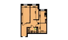 2-комн. квартира 59.05 м²  2/10 этаж | Жилой комплекс YANGIOBOD RESIDENCE