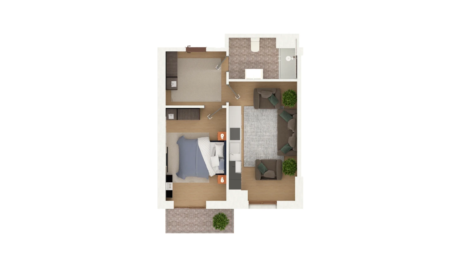 2-комн. квартира 47.47 м²  11/13 этаж | Жилой комплекс Al-Qasr
