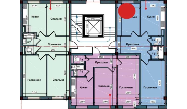 2-xonali xonadon 67 m²  9/9 qavat | NUR BARAKA Turar-joy majmuasi