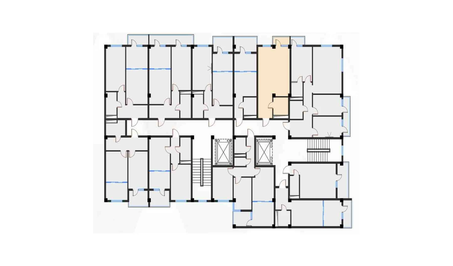 1-xonali xonadon 36.97 m²  5/7 qavat | Bochka Resort Turar-joy majmuasi