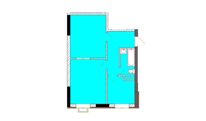 2-xonali xonadon 50.3 m²  1/9 qavat | Uchtepa Avenue Turar-joy majmuasi