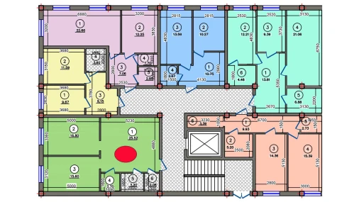 2-комнатная квартира 65.9 м²  1/10 этаж | Жилой комплекс Qibray City