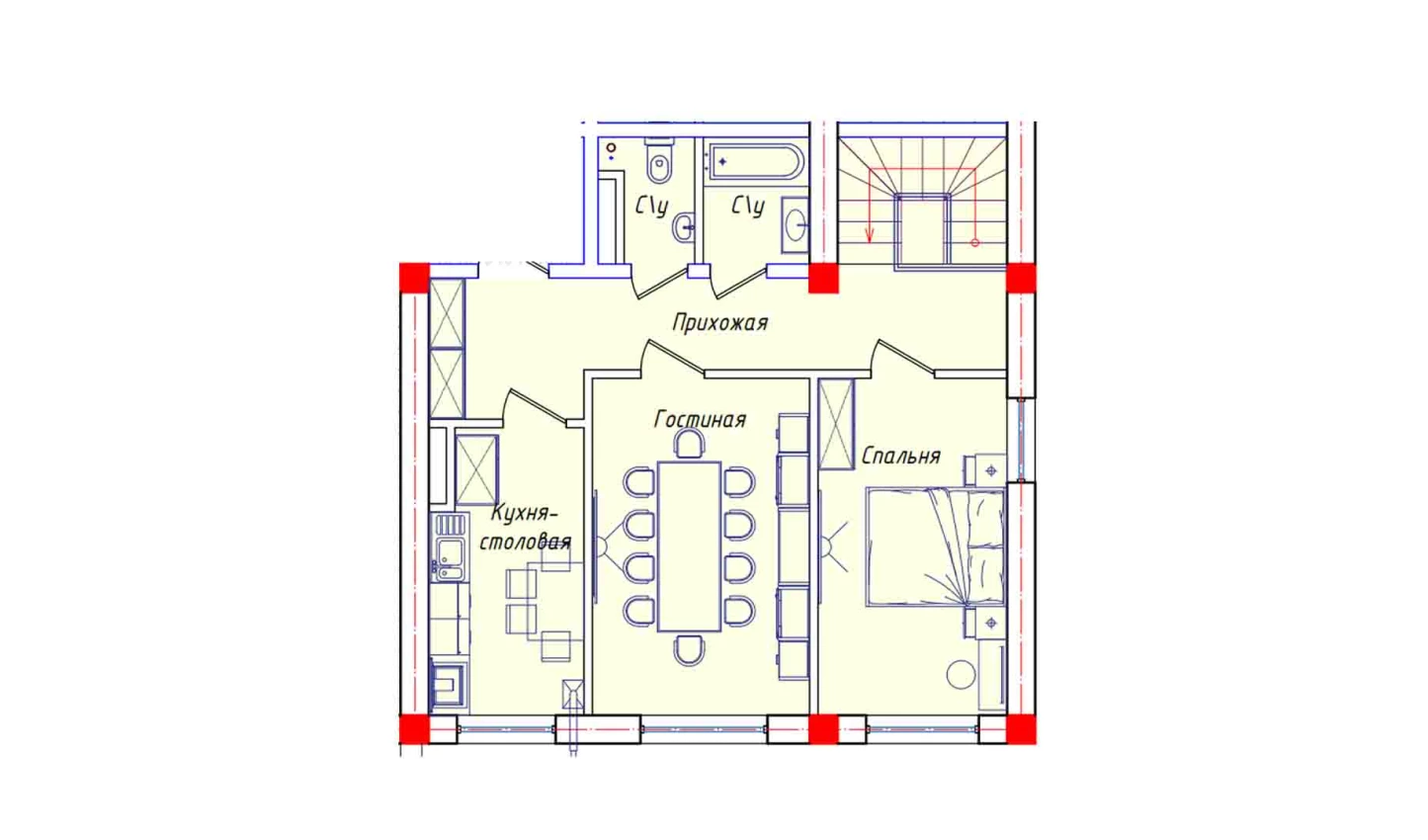 5-комн. квартира 149.7 м²  1/8 этаж | Жилой комплекс STAR HOUSE RESIDENCE