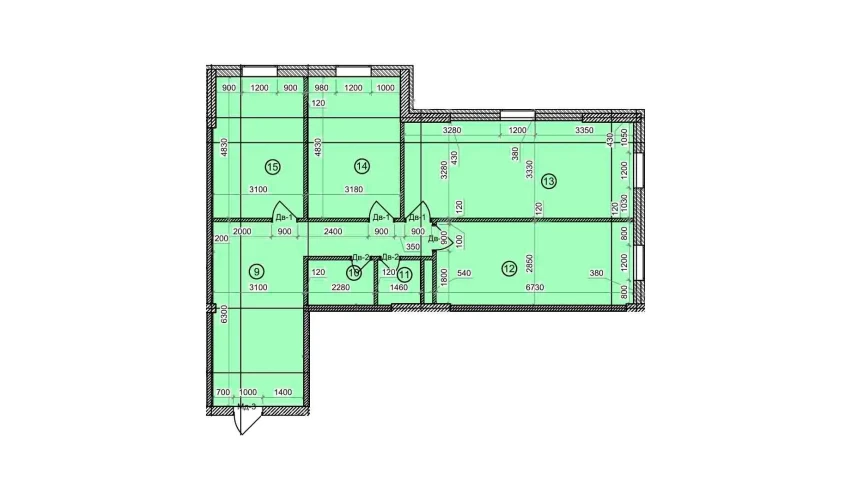 3-комнатная квартира 110 м²  8/9 этаж | Жилой комплекс Uchtepa Avenue