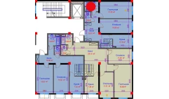 2-xonali xonadon 63.33 m²  1/10 qavat | Ko'kcha-Oqtepa Turar-joy majmuasi