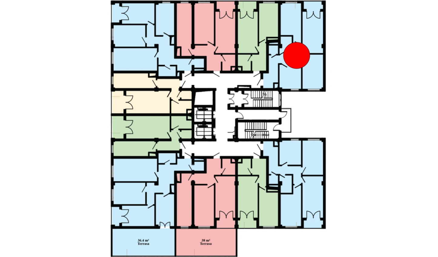 3-комн. квартира 82 м²  3/16 этаж | Жилой комплекс Musaffo
