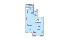 1-комн. квартира 50.4 м²  5/9 этаж | Жилой комплекс SHAYX-UL OLAM