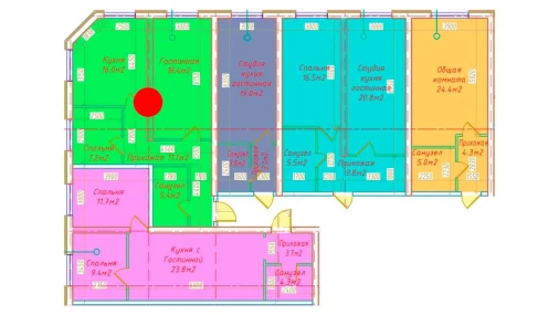 2-комнатная квартира 58.1 м²  1/16 этаж | Жилой комплекс DO'MBIROBOD RESIDENCE