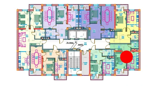 2-комнатная квартира 42.9 м²  5/13 этаж | Жилой комплекс Al-Qasr