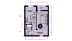 1-xonali xonadon 41.2 m² 7/12 qavat | TUMOR Turar-joy majmuasi 1-xonali xonadon 41.2 m² 7/12 qavat | TUMOR Turar-joy majmuasi