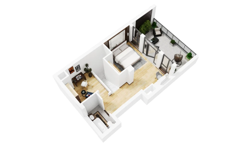1-xonali xonadon 107.4 m²  16/16 qavat | Musaffo Turar-joy majmuasi