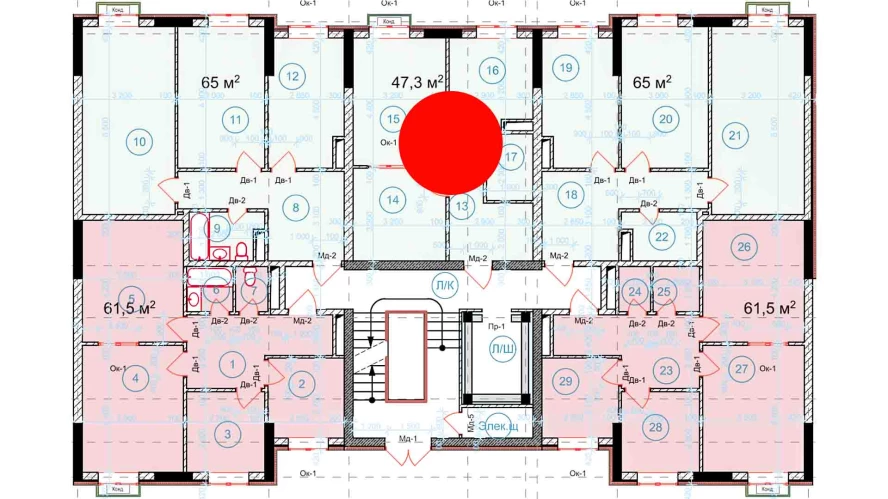 2-xonali xonadon 47.3 m²  3/9 qavat | Uchtepa Avenue Turar-joy majmuasi