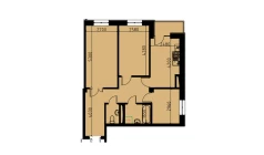 3-комн. квартира 62.02 м²  7/10 этаж | Жилой комплекс YANGIOBOD RESIDENCE