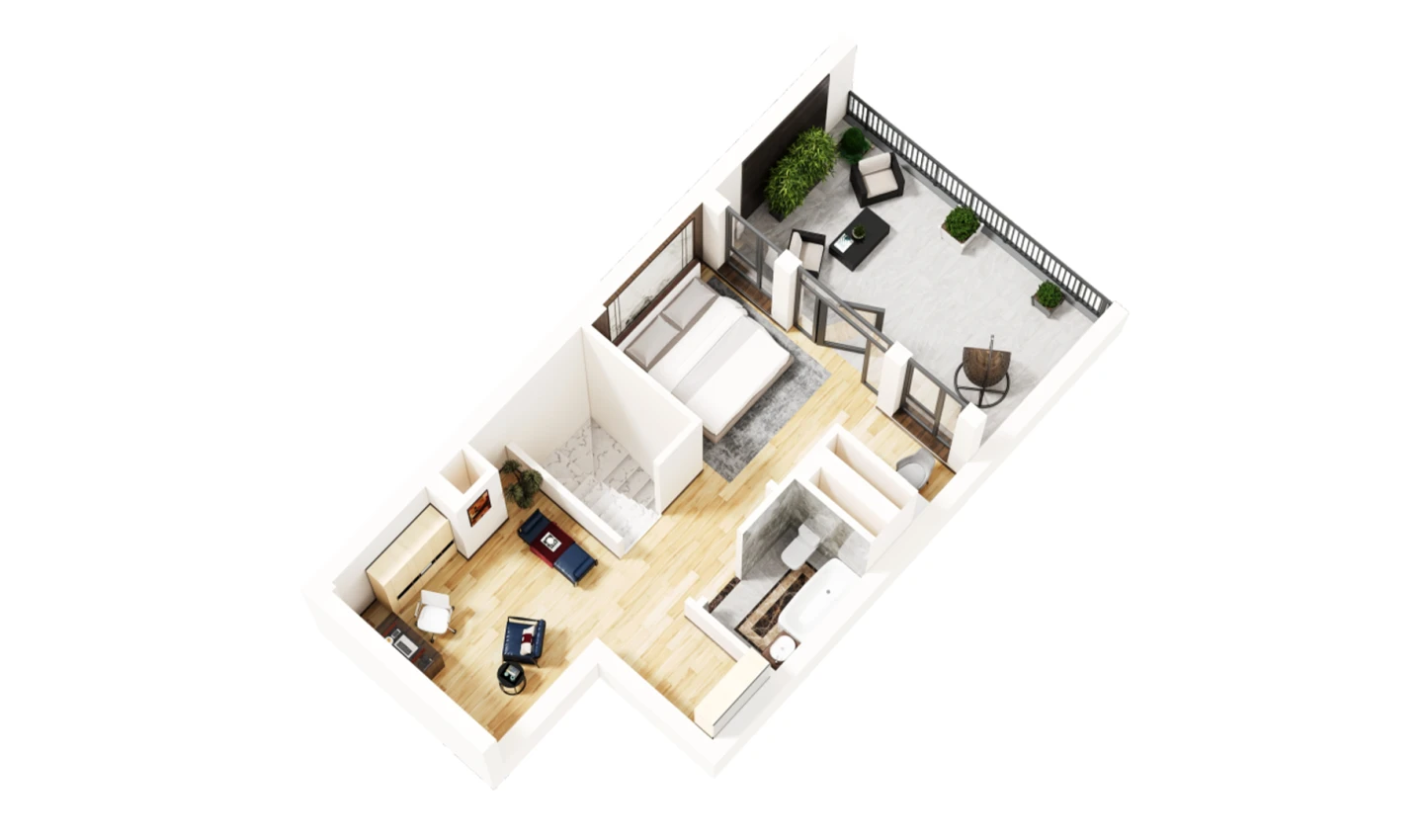 1-xonali xonadon 45.6 m²  16/16 qavat | Musaffo Turar-joy majmuasi