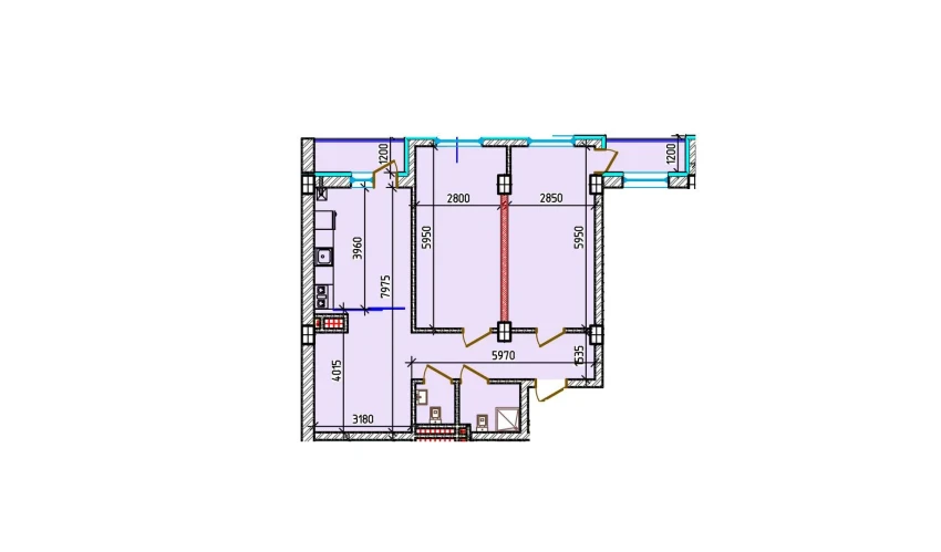 3-xonali xonadon 78.3 m²  8/9 qavat | Aero Town Turar-joy majmuasi