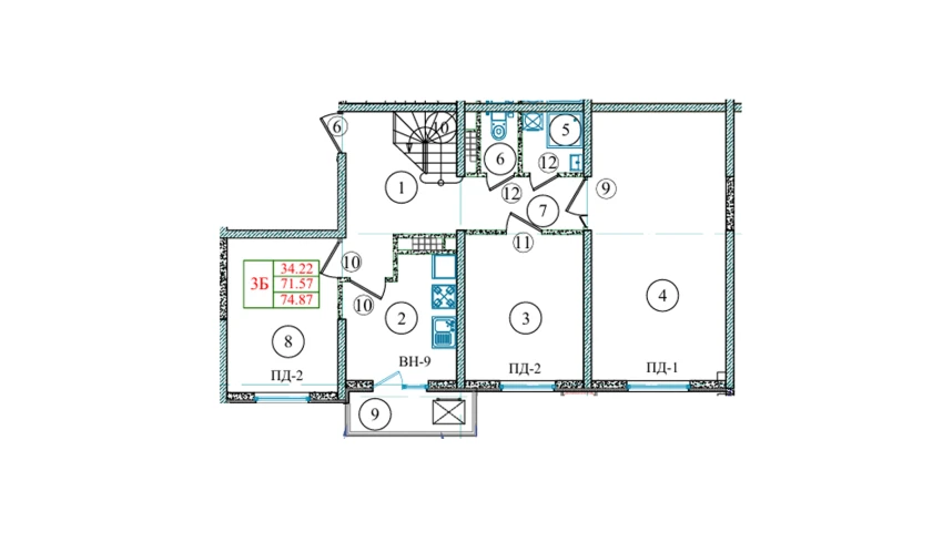 3-комнатная квартира 145.82 м²  9/9 этаж | Жилой комплекс Yangi O'zbekiston