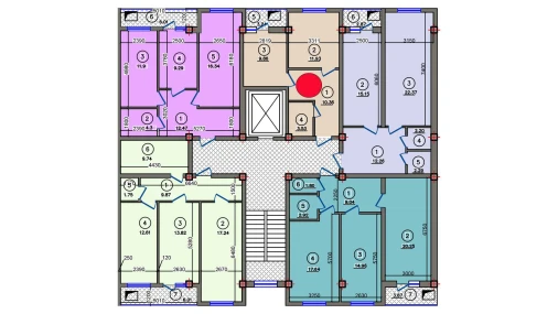 2-xonali xonadon 38.92 m²  4/10 qavat | Qibray City Turar-joy majmuasi