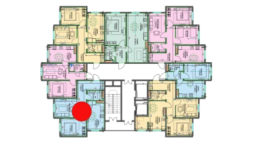2-комнатная квартира 50.86 м²  1/16 этаж | Жилой комплекс BASHKENT