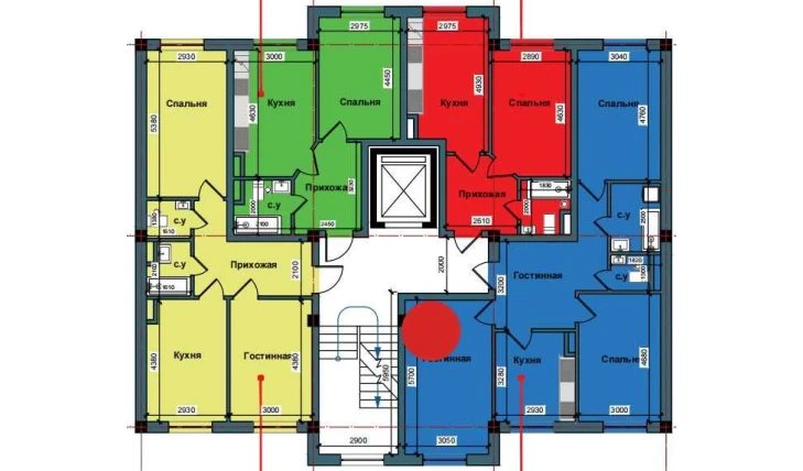 3-комнатная квартира 78.5 м²  2/9 этаж | Жилой комплекс NUR BARAKA