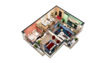3-комн. квартира 77.65 м²  7/9 этаж | Жилой комплекс MINGCHINOR