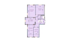 4-комн. квартира 114.5 м²  1/9 этаж | Жилой комплекс SHAYX-UL OLAM
