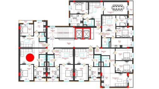 2-xonali xonadon 49.2 m²  3/12 qavat | CHINARA PARK Turar-joy majmuasi