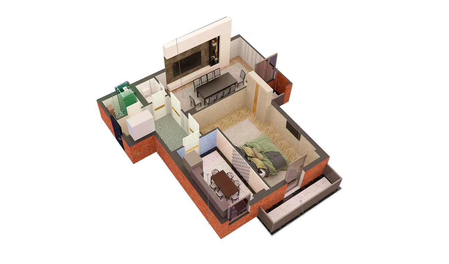 2-xonali xonadon 75.67 m²  2/7 qavat | O'ZBEGIM Turar-joy majmuasi