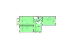 2-комн. квартира 79.44 м²  5/9 этаж | Жилой комплекс SHAYX-UL OLAM