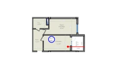 1-xonali xonadon 52.6 m²  10/13 qavat | ORZU SAROYI Turar-joy majmuasi