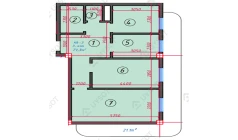 3-xonali xonadon 71.3 m² 2/16 qavat | TURKISTON AVENUE Turar-joy majmuasi 3-xonali xonadon 71.3 m² 2/16 qavat | TURKISTON AVENUE Turar-joy majmuasi