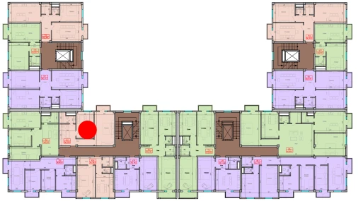 2-xonali xonadon 61.2 m²  7/7 qavat | Gulbadanbegim Turar-joy majmuasi