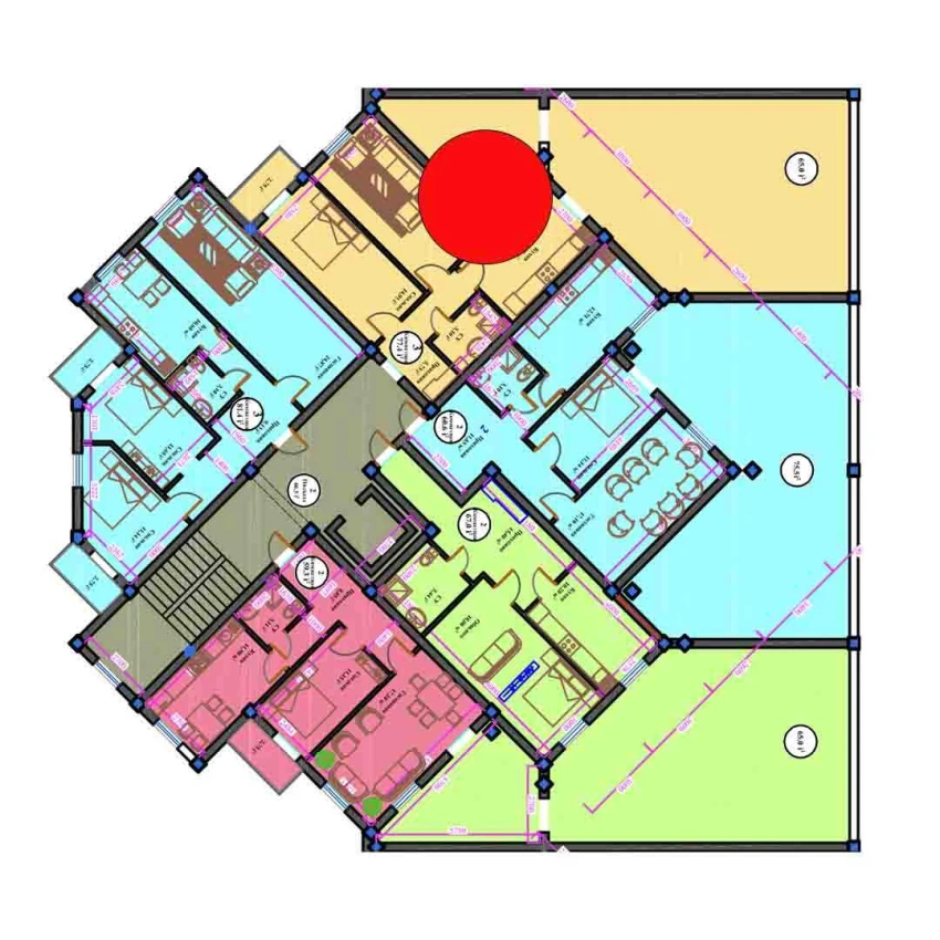 2-xonali xonadon 142.4 m²  3/11 qavat | ANHOR AVENUE Turar-joy majmuasi