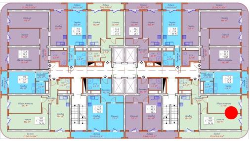 2-комнатная квартира 74.96 м²  5/22 этаж | Жилой комплекс TXT Tower