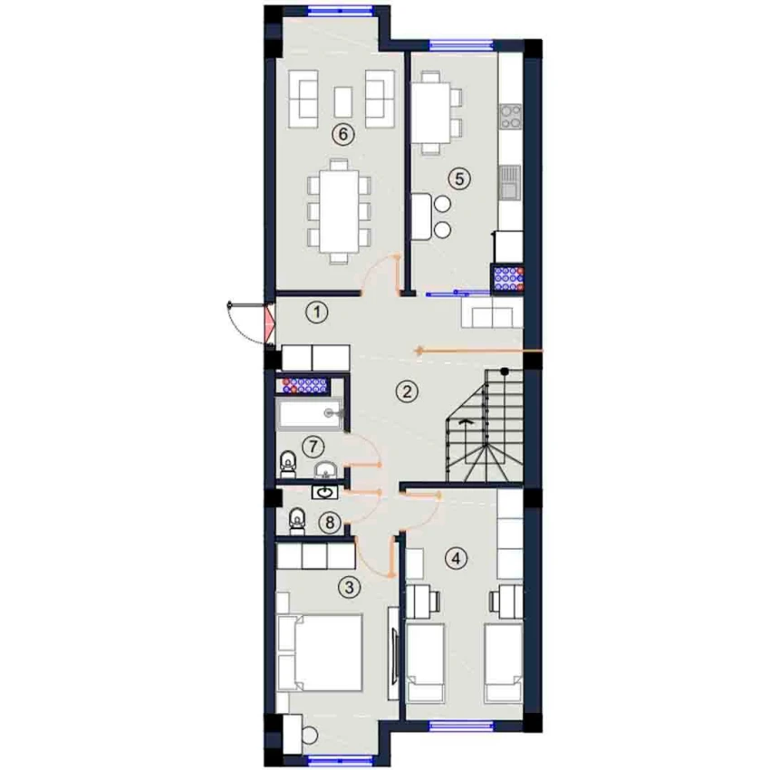 3-комн. квартира 181.5 м²  1/9 этаж | Жилой комплекс FLORYA RESIDENCE