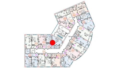 1-комнатная квартира 47.41 м²  6/16 этаж | Жилой комплекс ALFA CITY