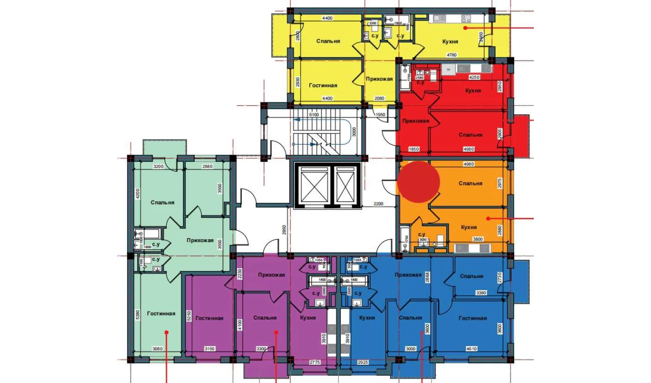 1-комн. квартира 41 м²  5/10 этаж | Жилой комплекс NUR BARAKA