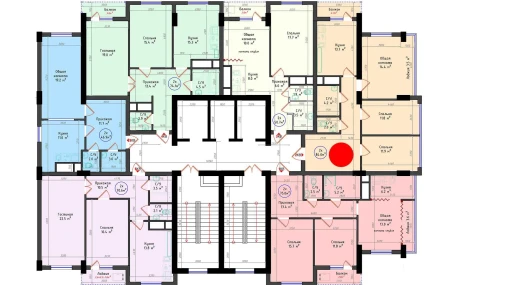 2-комнатная квартира 84 м²  18/25 этаж | Жилой комплекс Brilliant City