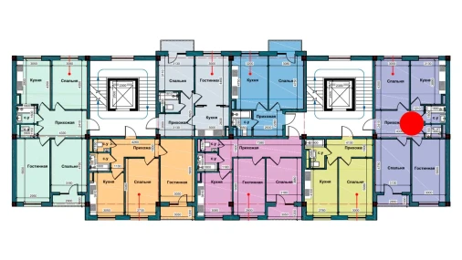 3-комнатная квартира 78.6 м²  4/9 этаж | Жилой комплекс NUR BARAKA