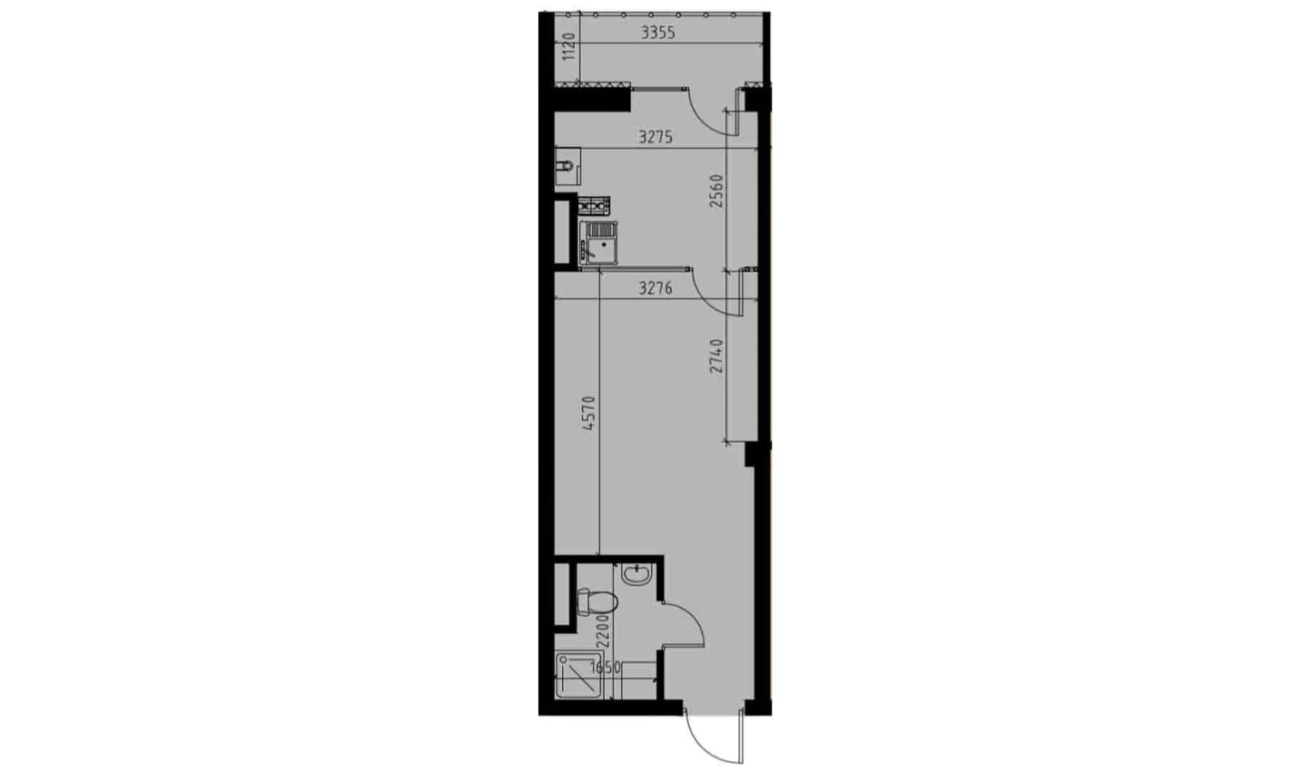 1-xonali xonadon 30.31 m²  10/10 qavat | YANGIOBOD RESIDENCE Turar-joy majmuasi