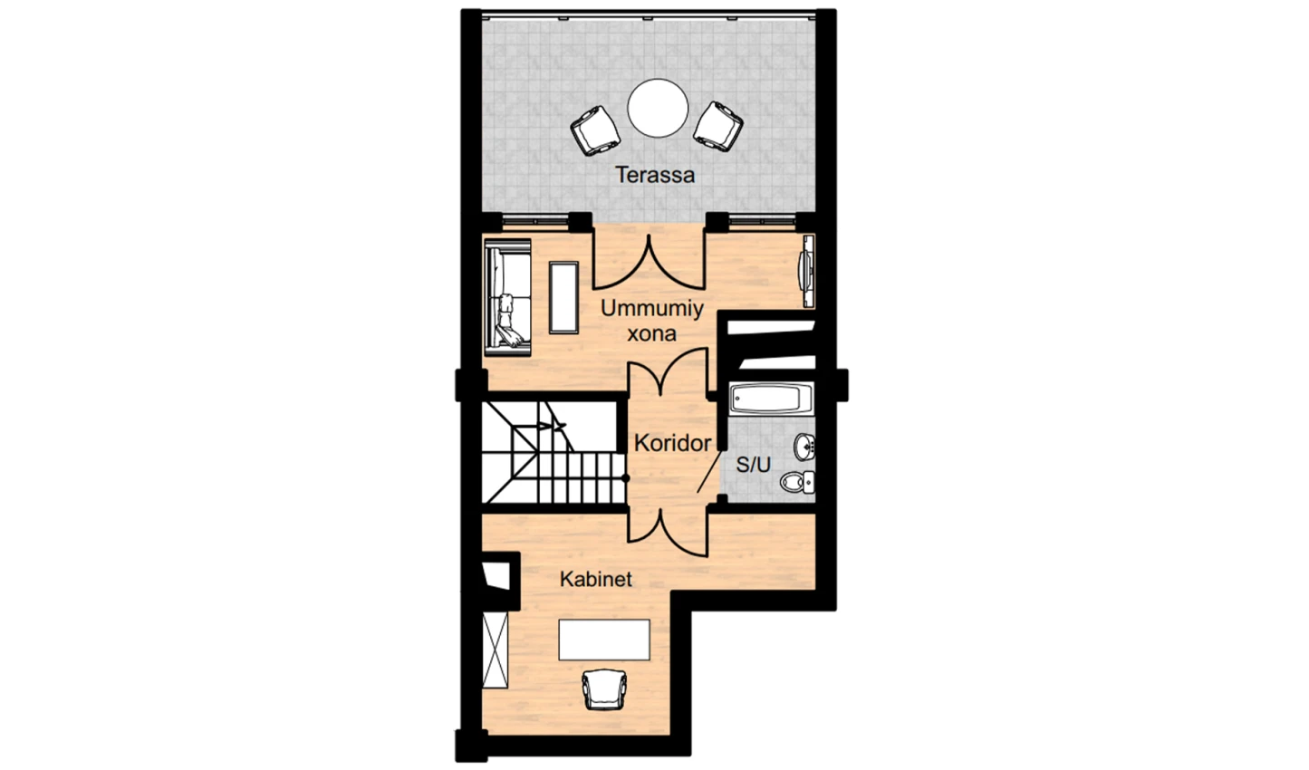 1-комн. квартира 100.1 м²  16/16 этаж | Жилой комплекс Musaffo