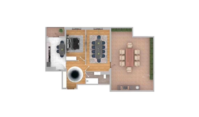 2-xonali xonadon 123.98 m²  13/13 qavat | Al-Qasr Turar-joy majmuasi