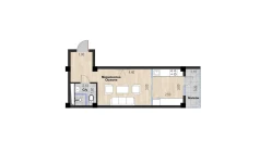 1-xonali xonadon 33.02 m²  6/7 qavat | Bochka Resort Turar-joy majmuasi