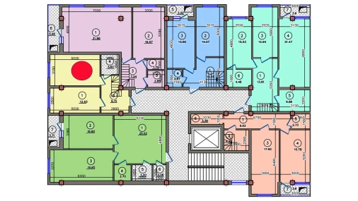 1-xonali xonadon 41.52 m²  10/10 qavat | Qibray City Turar-joy majmuasi