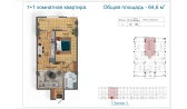 2-xonali xonadon 64.6 m² 10/14 qavat | Avia Palace Turar-joy majmuasi 2-xonali xonadon 64.6 m² 10/14 qavat | Avia Palace Turar-joy majmuasi