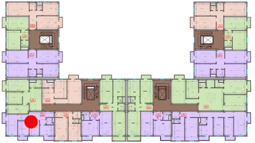 3-xonali xonadon 73.9 m²  2/7 qavat | Gulbadanbegim Turar-joy majmuasi