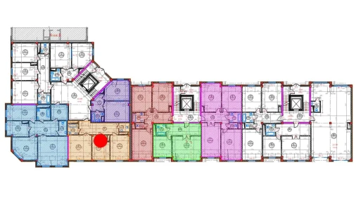 3-xonali xonadon 58.25 m²  1/8 qavat | Ziynat Capital Turar-joy majmuasi