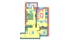 2-комн. квартира 52.49 м²  11/13 этаж | Жилой комплекс Al-Qasr